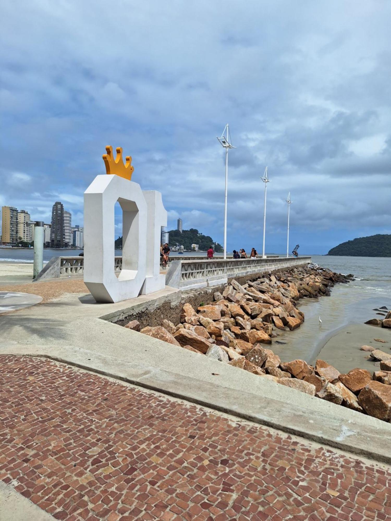 Pé na areia Gonzaguinha São Vicente Apartamento Exterior foto